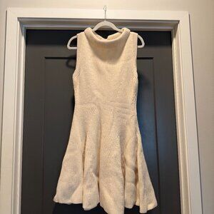 Cream sweater dress